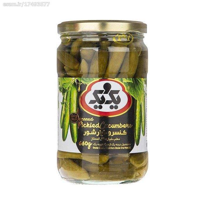 کنسرو خیارشور یک و یک 660گرم